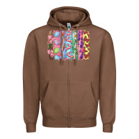Chestnut Easter Brushstrokes Zipper Hoodie - RanaPortraitStore