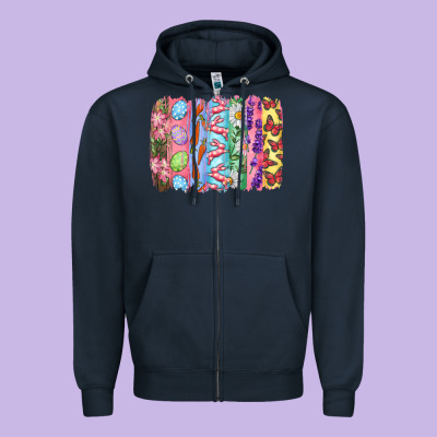 Easter Brushstrokes Zipper Hoodie Designed By Ranaportraitstore
