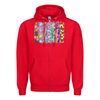 Red Easter Brushstrokes Zipper Hoodie - RanaPortraitStore