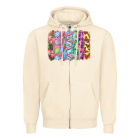 Sandshell Easter Brushstrokes Zipper Hoodie - RanaPortraitStore