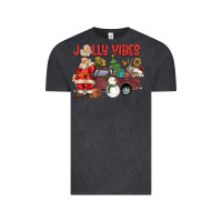 Vintage Black Jolly Vibes Vintage Tee - CowhideDigitalArt