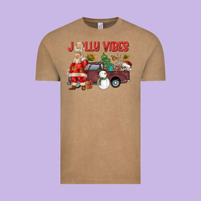 Jolly Vibes Vintage Tee Designed By Cowhidedigitalart