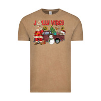 Vintage Coffee Jolly Vibes Vintage Tee - CowhideDigitalArt