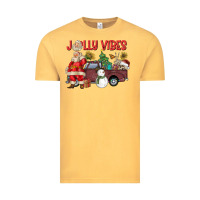 Vintage Mustard Jolly Vibes Vintage Tee - CowhideDigitalArt
