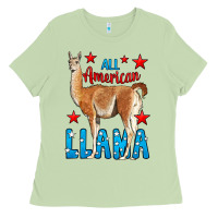 Matcha All American Lama Ladies Tee - LillyAllenDesigns