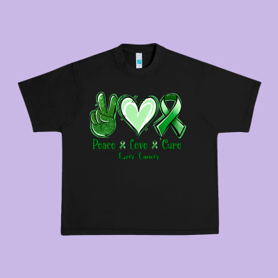 Peace Love Cure Liver Cancer Urban Heavy Tee Designed By Jasminsmagicworld