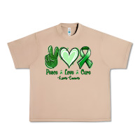 Burro Peace Love Cure Liver Cancer Urban Heavy Tee - Jasminsmagicworld