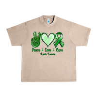 French Oak Peace Love Cure Liver Cancer Urban Heavy Tee - Jasminsmagicworld