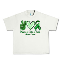 Pistachio Peace Love Cure Liver Cancer Urban Heavy Tee - Jasminsmagicworld