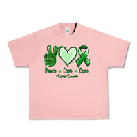 Salmon Peace Love Cure Liver Cancer Urban Heavy Tee - Jasminsmagicworld