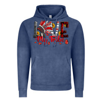 Vintage Denim red black grey white love my tribe indian headdres Vintage Hoodie - Artiststas
