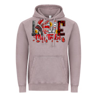 Vintage Zinc red black grey white love my tribe indian headdres Vintage Hoodie - Artiststas