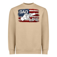 Mushroom Dad Life with American Flag Heavyweight Sweatshirt - Jasminsmagicworld