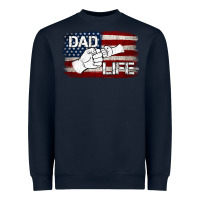 Navy Dad Life with American Flag Heavyweight Sweatshirt - Jasminsmagicworld