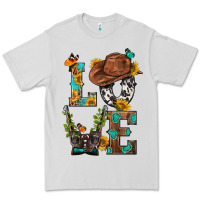 Dove Grey Western Love with Gun Premium Tee - BundleAndBundleShop