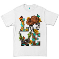 White Western Love with Gun Premium Tee - BundleAndBundleShop
