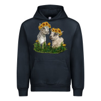 Navy baby goats Urban Hoodie - RanaPortraitStore
