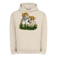 Pigment French Oak baby goats Urban Hoodie - RanaPortraitStore