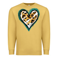 Antique Gold Glitter Leopard Heart Premium Sweatshirt - Jasminsmagicworld