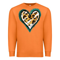 Carrot Glitter Leopard Heart Premium Sweatshirt - Jasminsmagicworld