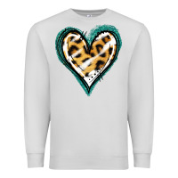 Dove Grey Glitter Leopard Heart Premium Sweatshirt - Jasminsmagicworld