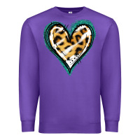 Purple Glitter Leopard Heart Premium Sweatshirt - Jasminsmagicworld