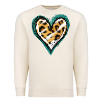 Sandshell Glitter Leopard Heart Premium Sweatshirt - Jasminsmagicworld