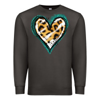 Smoke Glitter Leopard Heart Premium Sweatshirt - Jasminsmagicworld