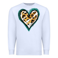 White Glitter Leopard Heart Premium Sweatshirt - Jasminsmagicworld