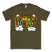 Army Green Let's get lucked up St. Patrick's Day Classic Tee - OliviaCreatesArt