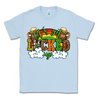 Dusty Blue Let's get lucked up St. Patrick's Day Classic Tee - OliviaCreatesArt
