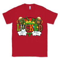 Red Let's get lucked up St. Patrick's Day Classic Tee - OliviaCreatesArt