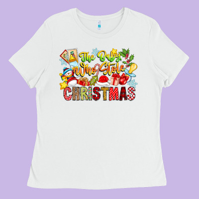 The Boy Who Stole Christmas Ladies Tee Designed By Cowhidedigitalart