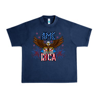 Navy America eagle Urban Heavy Tee - CowhideDigitalArt