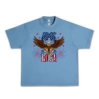 Pebble Blue America eagle Urban Heavy Tee - CowhideDigitalArt