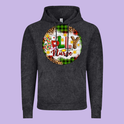 Christmas Jolly Nurse Vintage Hoodie Designed By Artiststas