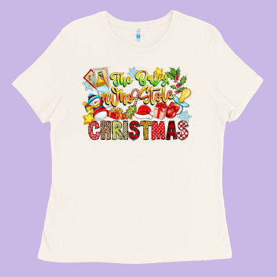 The Boy Who Stole Christmas Ladies Tee Designed By Cowhidedigitalart