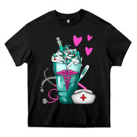 Black Nurse Frappe Heavy Core Tee - FaDigitalArtStudio