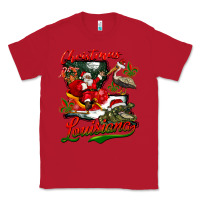 Red louisiana christmas with  afro santa Classic Tee - BarkalooDesign