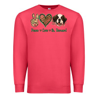 Cardinal Peace Love St. Bernard Premium Sweatshirt - Jasminsmagicworld