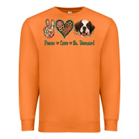 Carrot Peace Love St. Bernard Premium Sweatshirt - Jasminsmagicworld