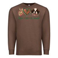 Chestnut Peace Love St. Bernard Premium Sweatshirt - Jasminsmagicworld