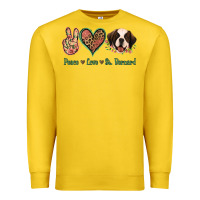 Lemon Peace Love St. Bernard Premium Sweatshirt - Jasminsmagicworld