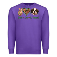 Purple Peace Love St. Bernard Premium Sweatshirt - Jasminsmagicworld