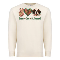 Peace Love St. Bernard Premium Sweatshirt | Teevron