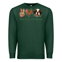 Sports Green Peace Love St. Bernard Premium Sweatshirt - Jasminsmagicworld