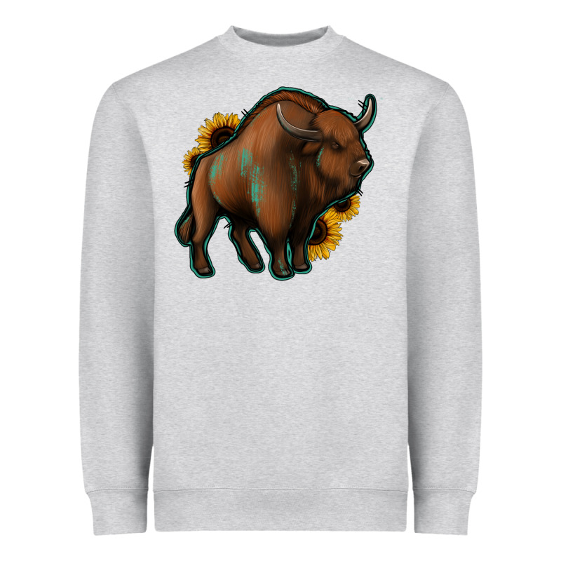 Western  Bison Heavyweight Sweatshirt by Jasminsmagicworld | Teevron