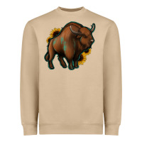 Mushroom Western  Bison Heavyweight Sweatshirt - Jasminsmagicworld
