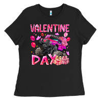 Black Valentine Day Ladies Tee - CowhideDigitalArt