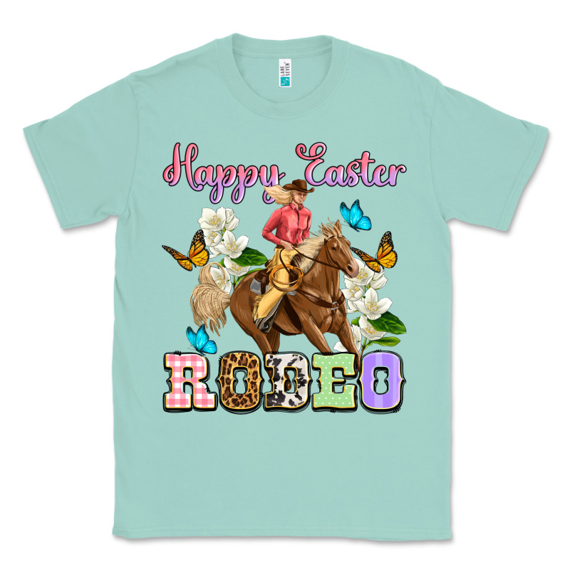 Happy Easter Rodeo Cowgirl Classic Tee by OliviaCreatesArt | Teevron